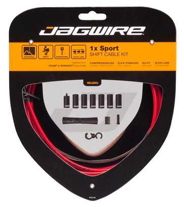 Kit Câble et Gaine Jagwire 1x Sport Shift Kit Rouge