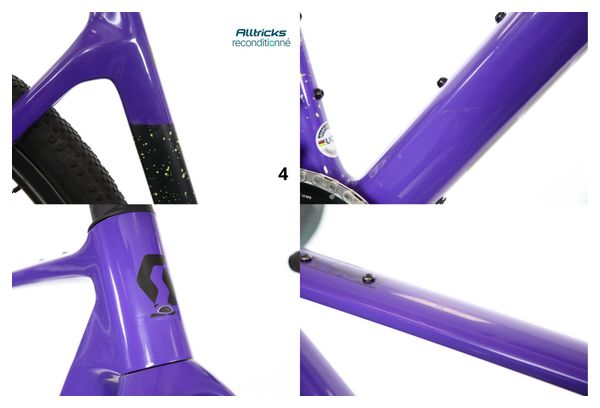 Vélo Scott Addict Gravel 10 Sram Force eTap AXS 12V 700 mm Violet 2024 T.S 164/174cm - Produit Reconditionné