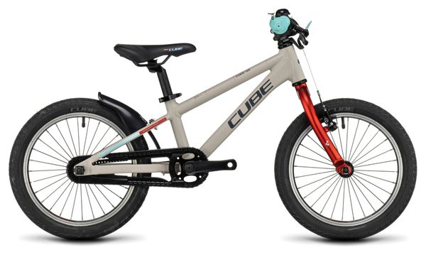 VTT Enfant Cube Cubie 160 RT Single Speed 16'' Gris Rouge 2023 3 - 5 Ans