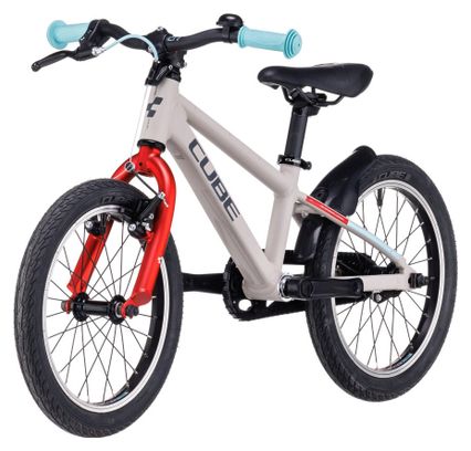 Cube Cubie 160 RT Kids MTB Single Speed 16'' Grijs Rood 2023 3 - 5 jaar oud