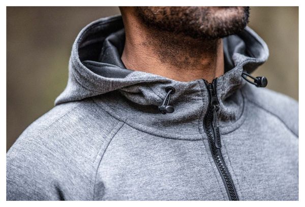 Hoodie Zippe Rogelli Training - Homme - Gris