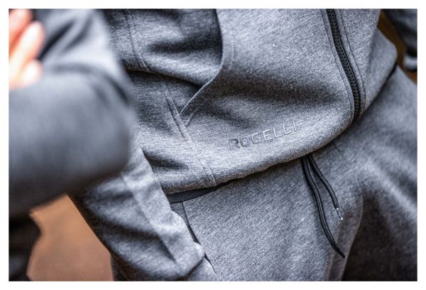 Hoodie Zippe Rogelli Training - Homme - Gris