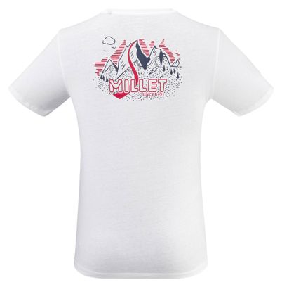 Camiseta blanca para hombre Millet Heritage Jorasses