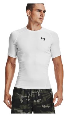 Camiseta de compresión de manga corta Under Armour Heatgear Blanca