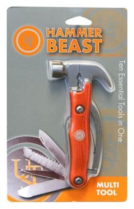 Outil multifonction UST avec marteau Hammer Beast-10 pièces-Orange