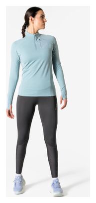 Mallas largas Kiprun Trail Running grises para mujer