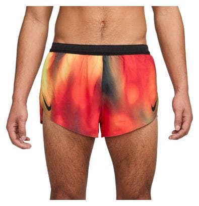 Heren Nike Dri-Fit ADV Aeroswift Elite Instap Shorts Rood/Zwart/Geel