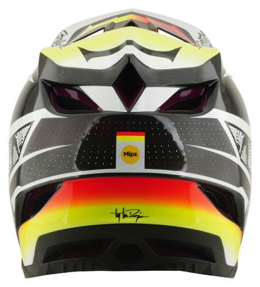 Casco integral Troy Lee Designs D4 Carbon con sistema MIPS, modelo Lined Up, color negro