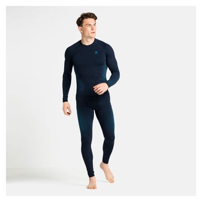 Collant lunghi Odlo Performance Warm Eco Blue Eco