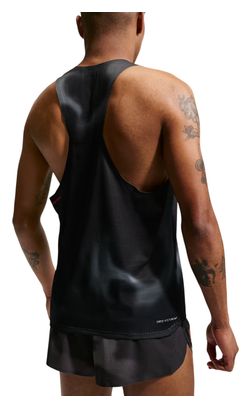 Camiseta sin mangas Nike AeroSwift Zone para hombre, negro/rojo