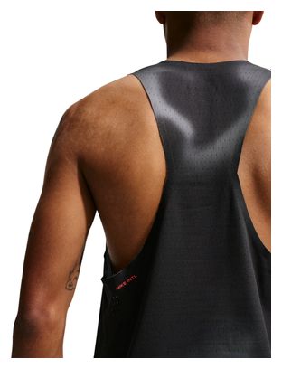 Camiseta sin mangas Nike AeroSwift Zone para hombre, negro/rojo