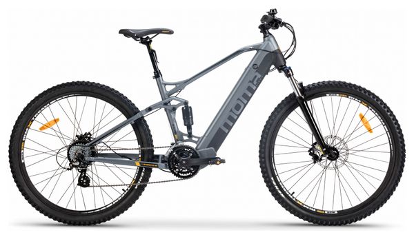 VTT Électrique Tout Suspendu Moma E-MTB 29'' Shimano Altus 8V Gris