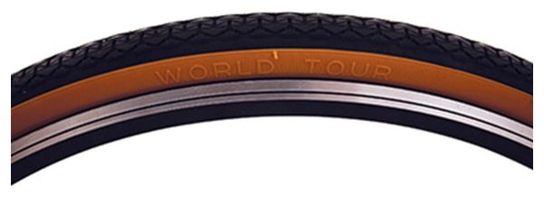 Pneu vtc urbain 700 x 35 Michelin world tour noir/beige tr (37-622)