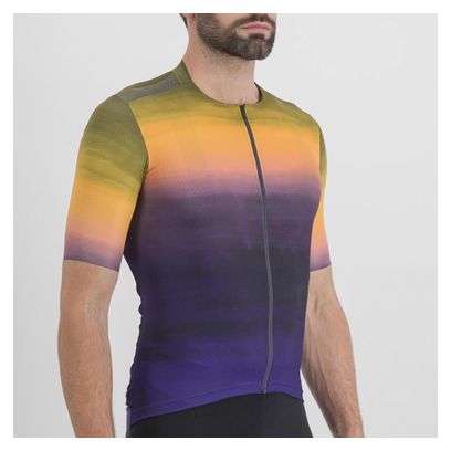 Sportful Flow Supergiara Kurzarmtrikot in Violett/Gelb