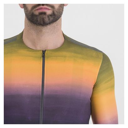 Sportful Flow Supergiara Korte Mouw Trui Paars/Geel