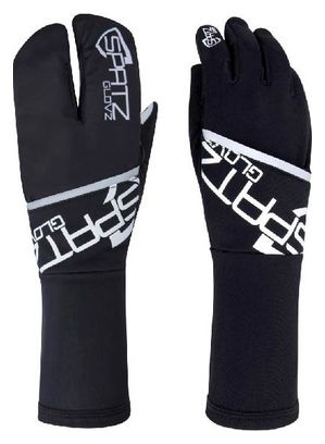 Spatz Glovz Race Gloves mit ausklappbarer winddichter Schale Schwarz