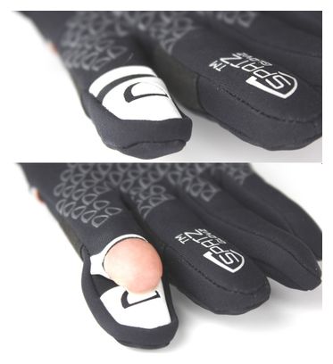 Gants de course avec coupe-vent Spatz Glovz Noir