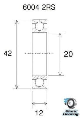 Roulement B3 - BLACKBEARING - 6004-2rs