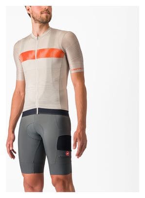 Castelli Unlimited Endurance Short Sleeve Jersey Beige/Orange