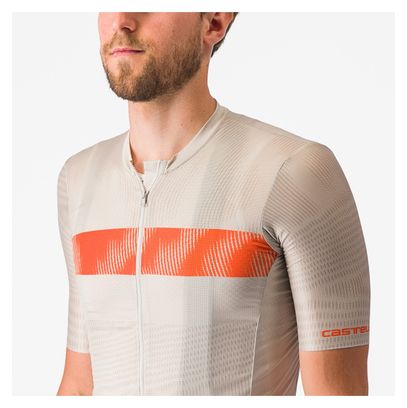Castelli Unlimited Endurance Short Sleeve Jersey Beige/Orange