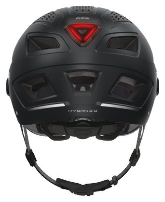 Refurbished Product - Abus Hyban 2.0 Ace Velvet Black Helmet with Clear Visor