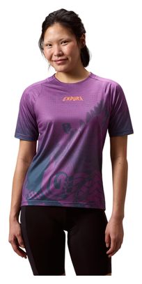 Maglia a maniche corte Endura Singletrack Print viola da donna