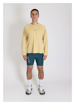 Camiseta de running de manga larga Monk ACTIVE Hombre Amarillo