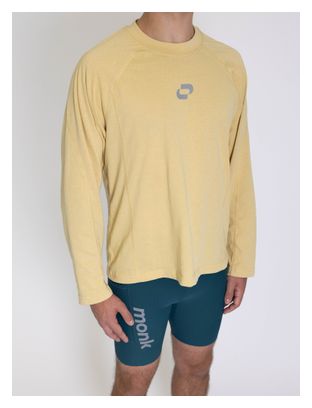 Camiseta de running de manga larga Monk ACTIVE Hombre Amarillo