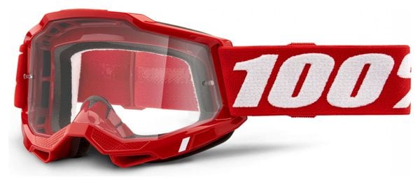 100% ACCURI 2 mask | Red | Clear glasses