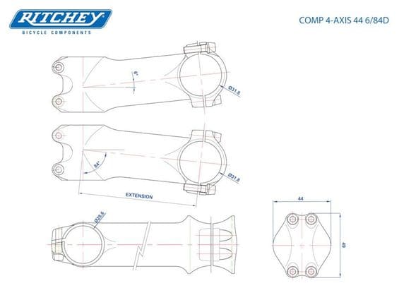 Stem Ritchey Comp 4 Achsen +/- 6 Schwarz