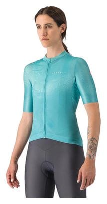 Maillot à Manches Courtes Castelli Fantasia Femme Bleu