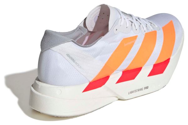Chaussures Running adidas Adizero Adios Pro 4 Blanc/Orange Homme