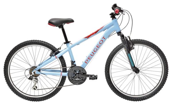 Semi-stijve mountainbike voor kinderen Peugeot JM-24 Shimano 6V 24'' Blauw 9 - 12 jaar