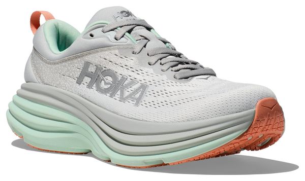 Chaussures Running Hoka Bondi 8 Gris/Bleu Femme