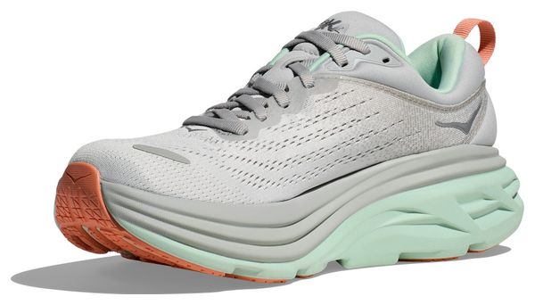 Hoka Bondi 8 Grey/Blue Women's Running Shoes