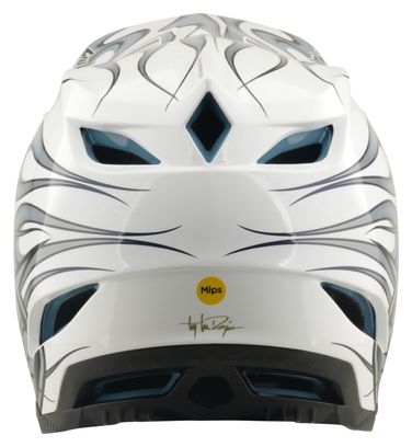 Casco integrale Troy Lee Designs D4 Composite Mips Torched bianco/argento