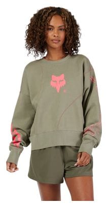 Fox Elevated Future Oversized Crew Sweatshirt Grün Damen