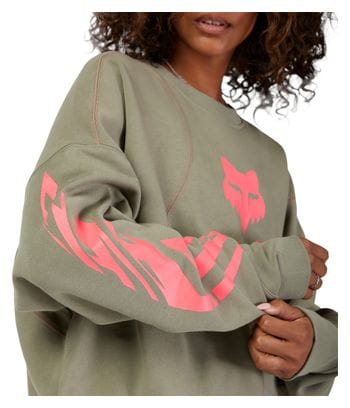 Fox Elevated Future Oversized Crew Sweatshirt Grün Damen