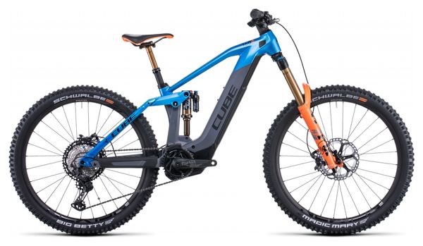 Cube Stereo Hybrid 160 HPC Actionteam 625 Electric Full Suspension MTB  Shimano XT 12S 625 Wh Actionteam Blue Grey 2022