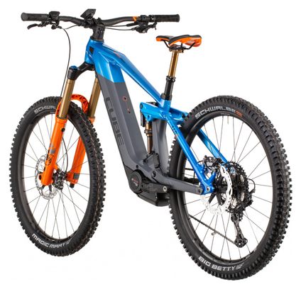 Cube Stereo Hybrid 160 HPC Actionteam 625 27.5 MTB Eléctrica Doble Suspensión Shimano XT 12V 625 Wh 27.5'' Actionteam Azul Gris 2022