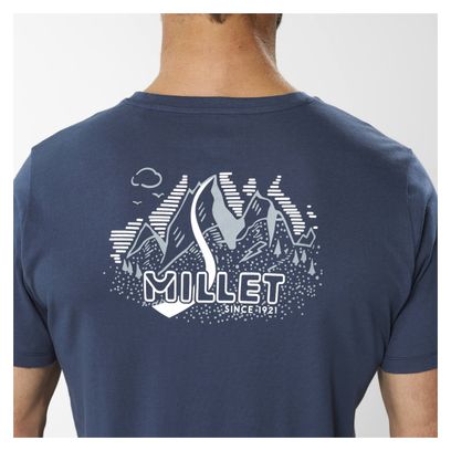 Camiseta azul para hombre Millet Heritage Jorasses