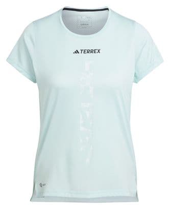 adidas Terrex Agravic Women's Short Sleeve Jersey Blue