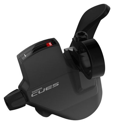 Shimano Cues SL-U4000-L Linkershifter (Optische Versnellingsweergave) 2x9S Zwart