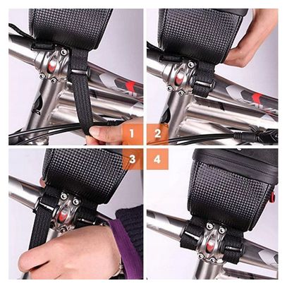 TOURBN Tourbon Sacoche de vélo en Toile imperméable Motif Fleurs