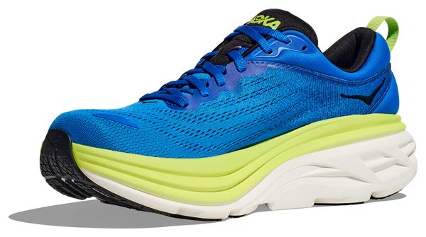 Hoka Bondi 8 Running Shoes Large 2E Blue/Green Men's