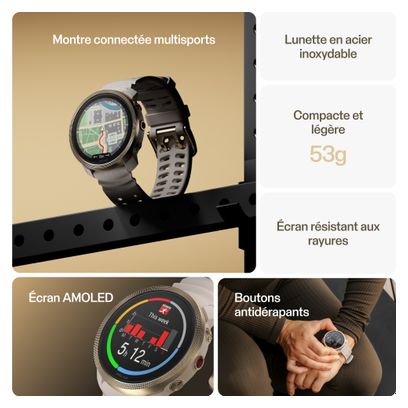 Montre Connectée Multisports Polar Vantage M3 Greige Sand