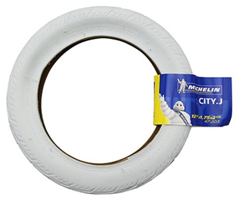 Pneu tradi/urbain 350a confort Michelin diabolo city junior blanc  tr (14x1 3/8 - 37-288)