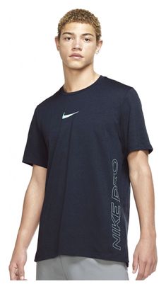 Maglia manica corta Nike Pro Dri-Fit Burnout blu