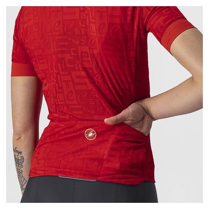 Castelli Promessa Jacquard Red Jersey