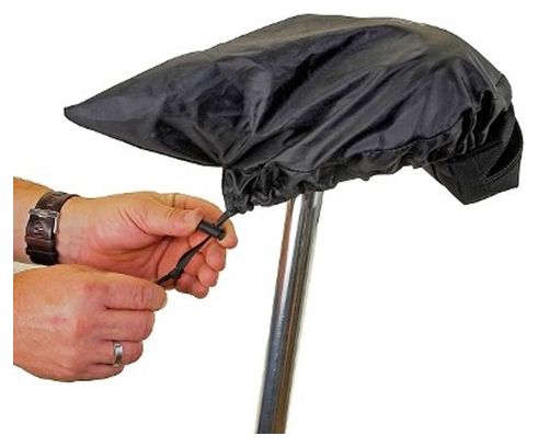 Couvre selle vélo protection pluie avec sacoche sur rail